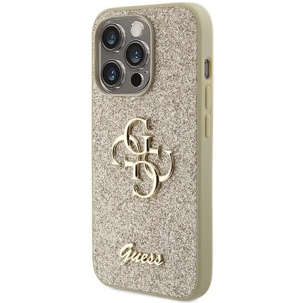Original GUESS Hardcase GUHCP15XHG4SGD futrola za iPhone 15 PRO MAX (Fixed Glitter Big 4G / gold)