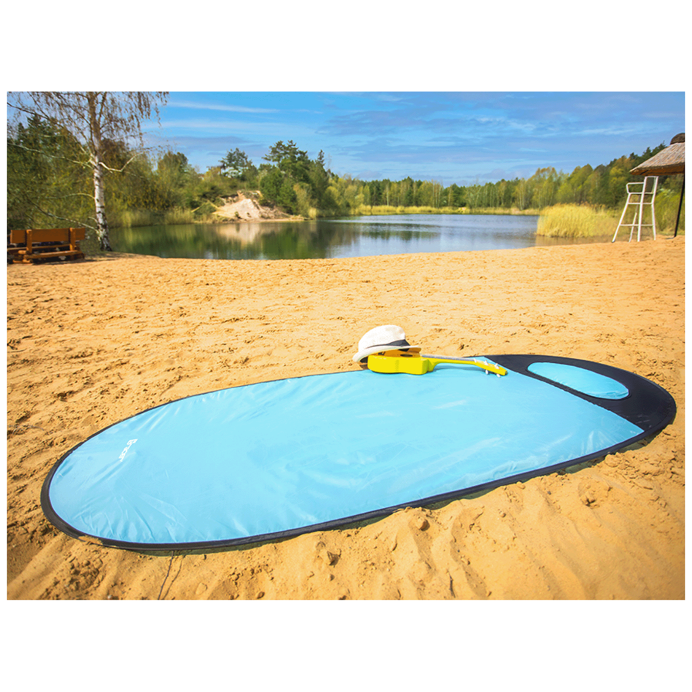 Tracer Prostirka za plažu, 180 x 80 cm, plava - POP UP BEACH MAT BLUE 180 X 80CM