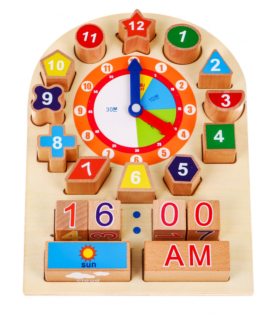 Wooden Clock For Learning