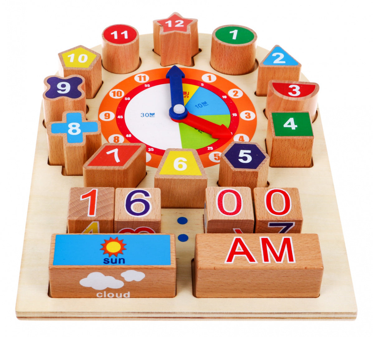 Wooden Clock For Learning