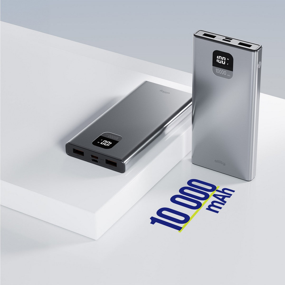 ALLITY prijenosna baterija APB-100 PD QC 22.5W 10000 mAh siva