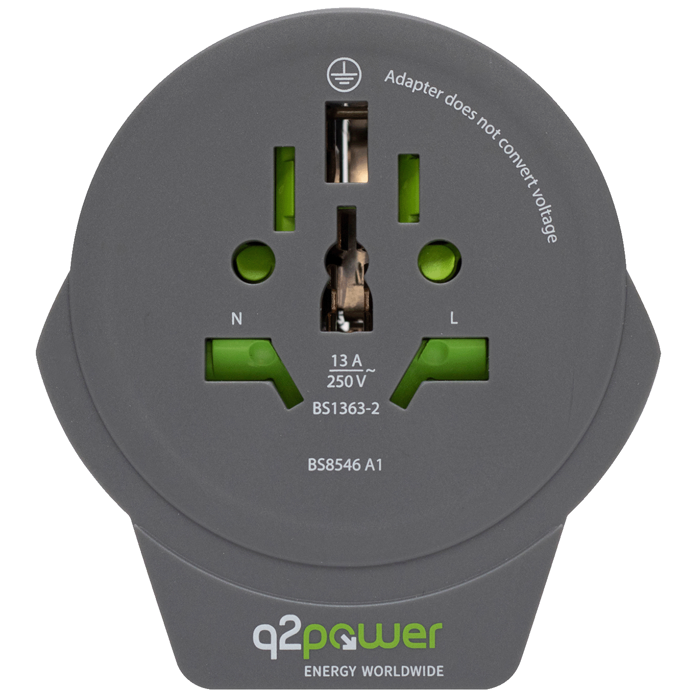 q2power Adapter, putni, univerzalni sa USB-om - World to Europe USB