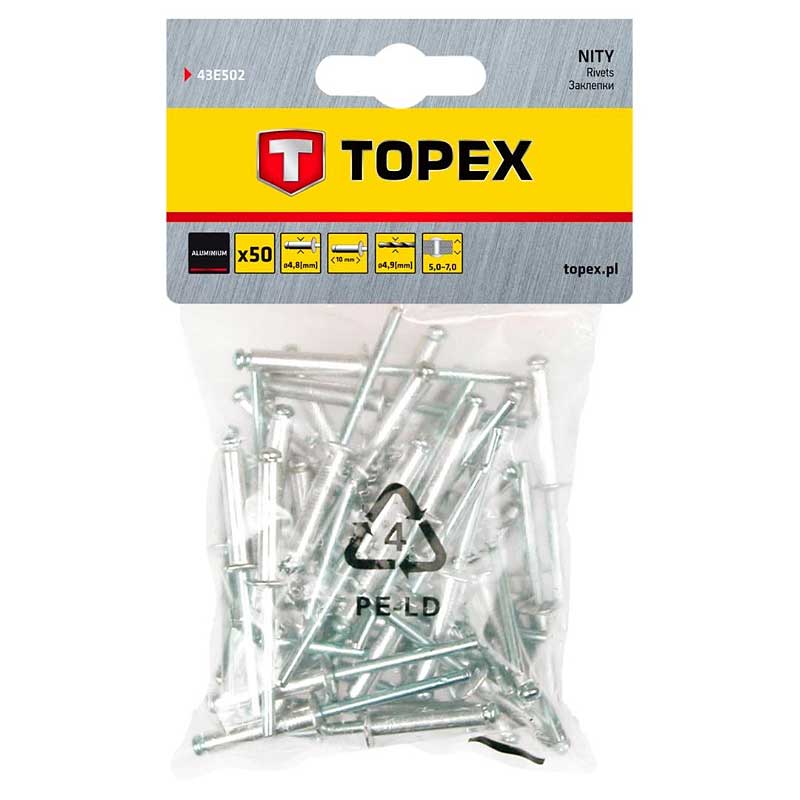 Zakovice aluminijske 8x10 50kom Topex
