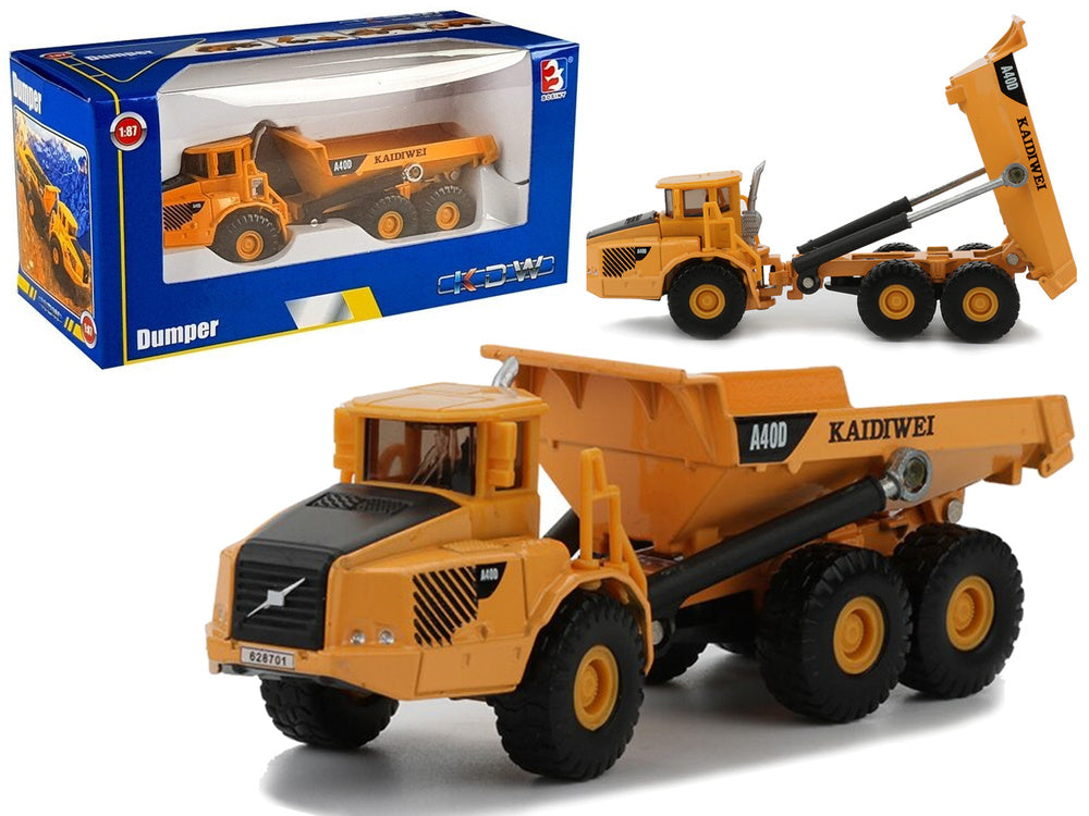 Metalni kiper kamion 1:87 sa pokretnim dijelovima - žuti