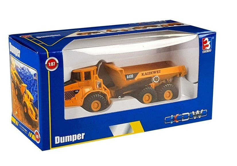 Metalni kiper kamion 1:87 sa pokretnim dijelovima - žuti