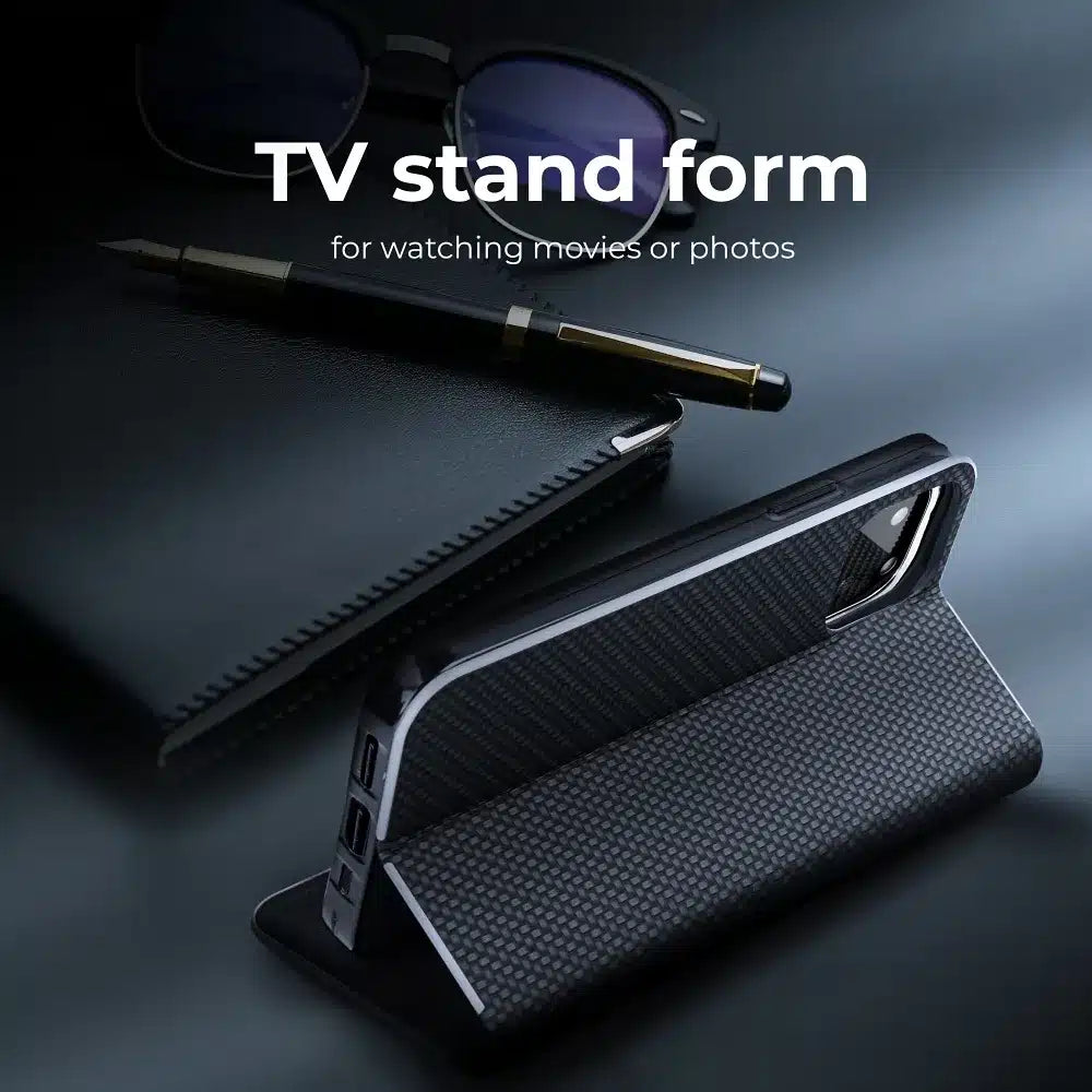 LUNA Book Carbon preklopna futrola za SAMSUNG GALAXY A14 4G crna