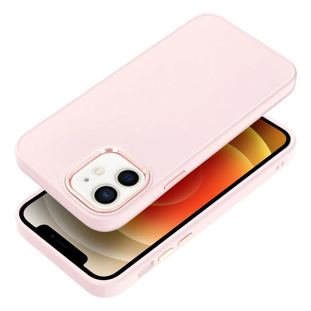 FRAME maska za IPHONE 12 / 12 PRO puderasto ružičasta