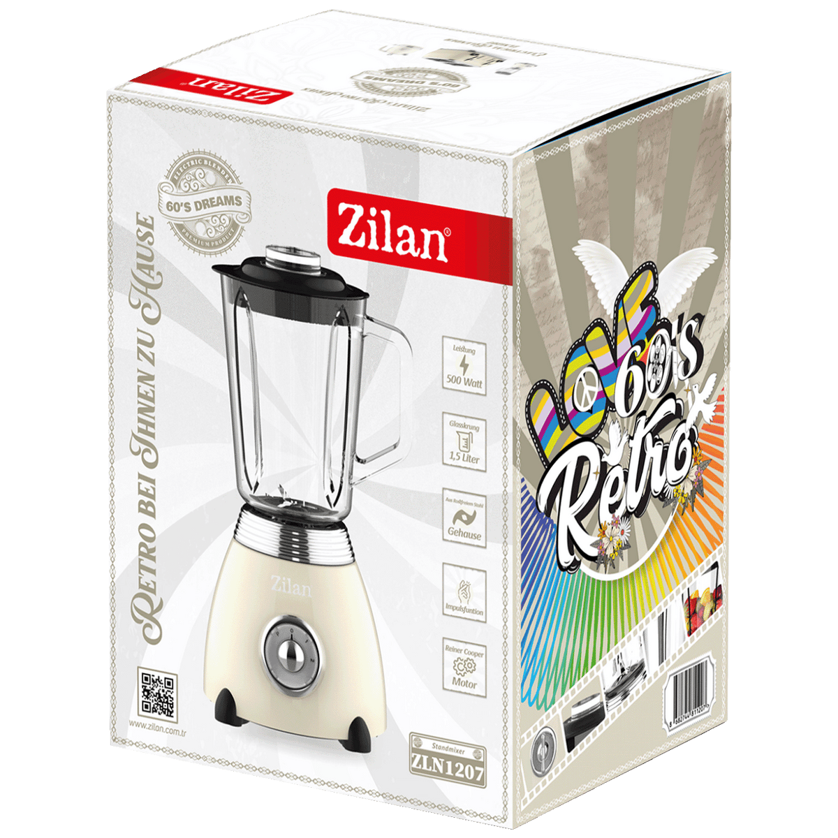 Zilan Blender zapremina 1.5 lit., 500W, 2 brzine, Retro - ZLN7057