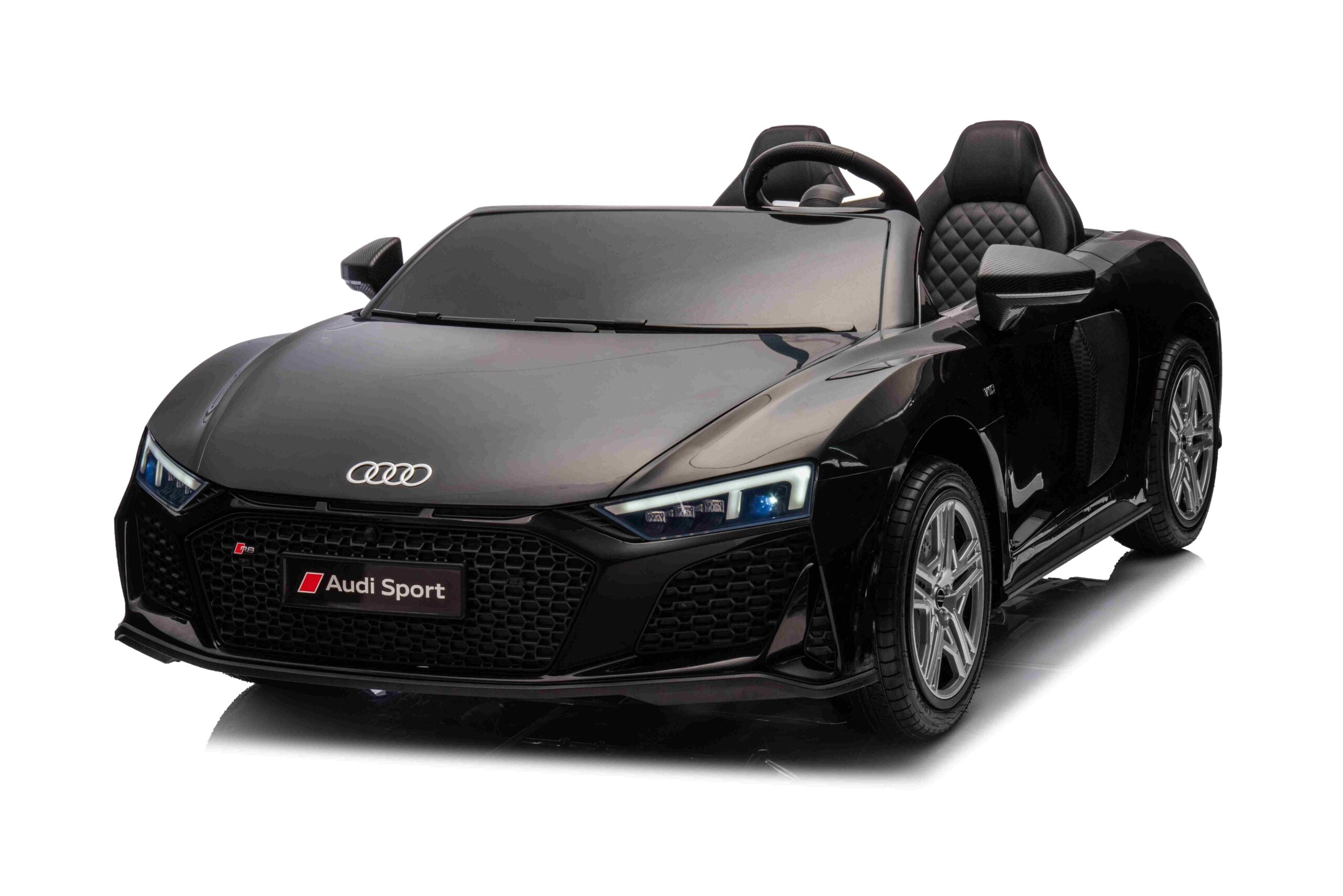 Licencirani auto na akumulator Audi R8 Spyder LIFT - dvosjed - crni
