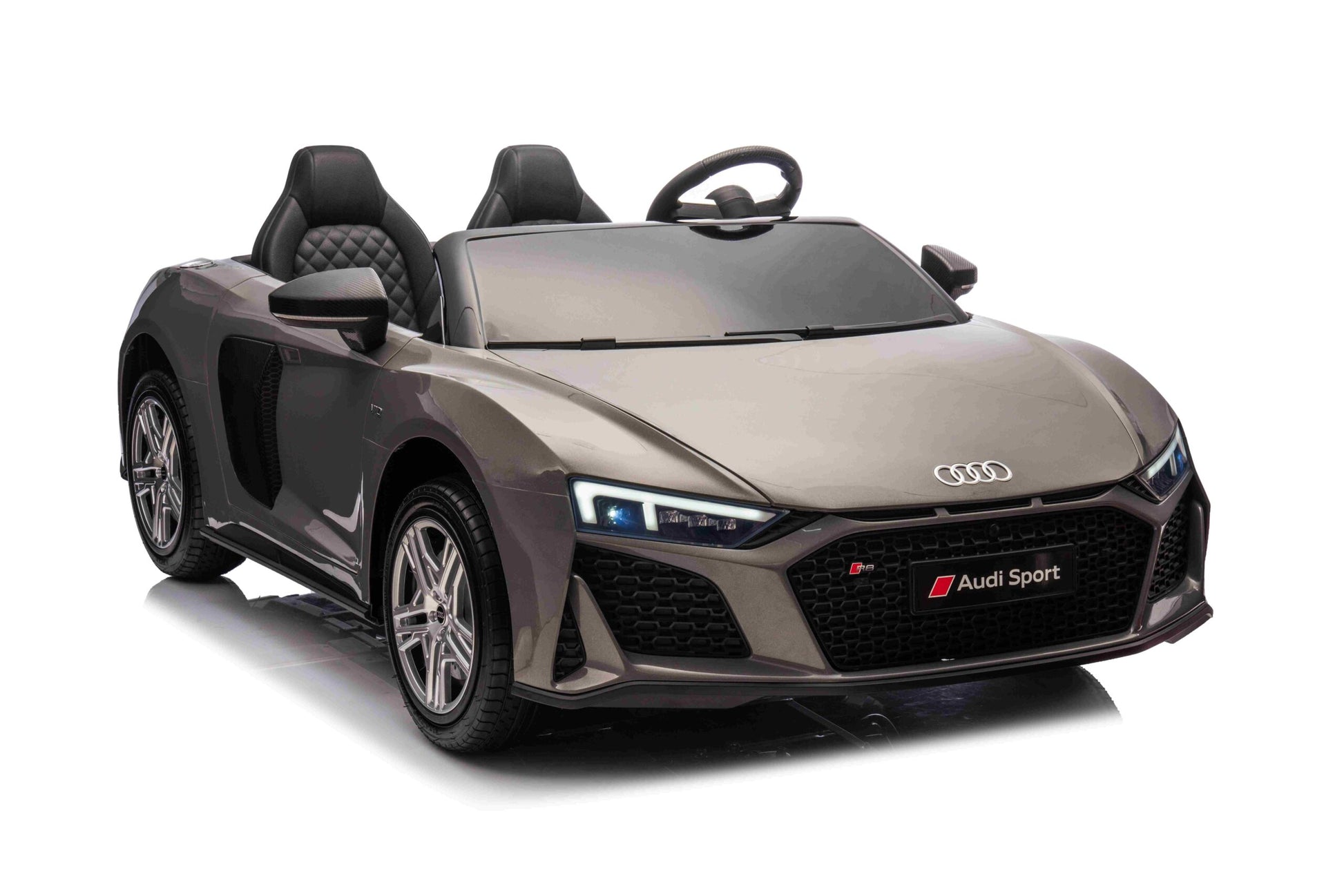 Licencirani auto na akumulator Audi R8 Spyder LIFT - dvosjed - sivi