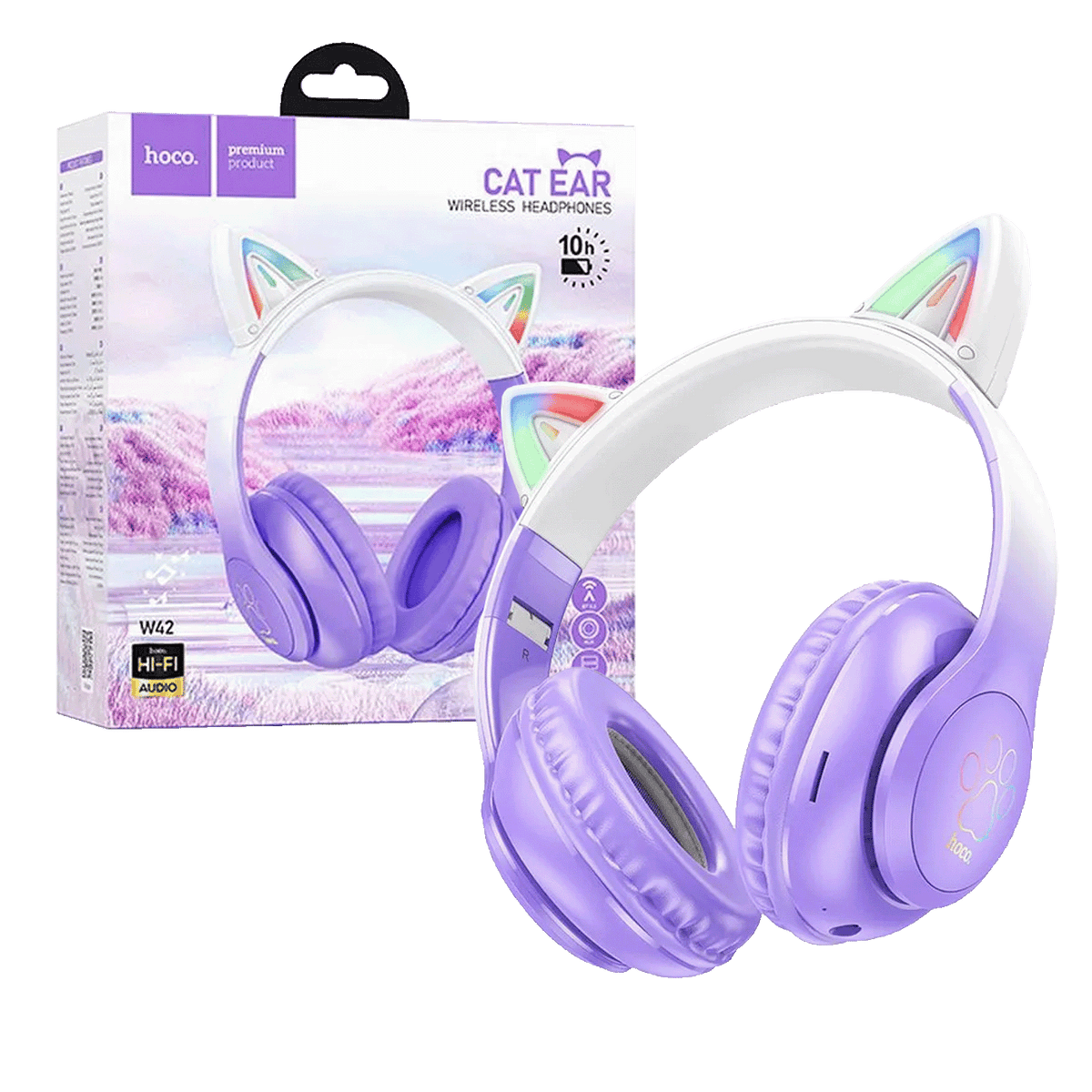 hoco. Slušalice bežične sa mikrofonom, Bluetooth - W42 Cat Ears, Cherry Blossom