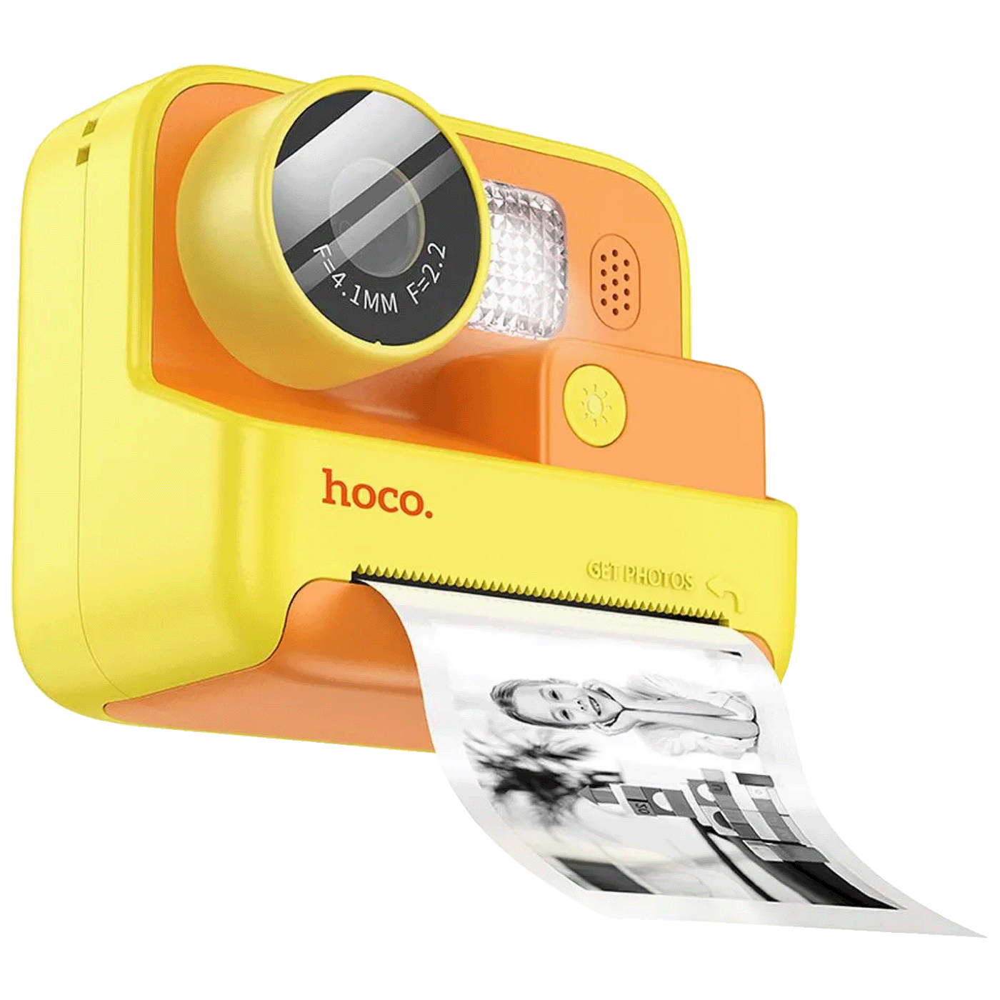 hoco. Dječija kamera sa printerom, 2" IPS LCD, 720p, microSD - DV200 Yellow