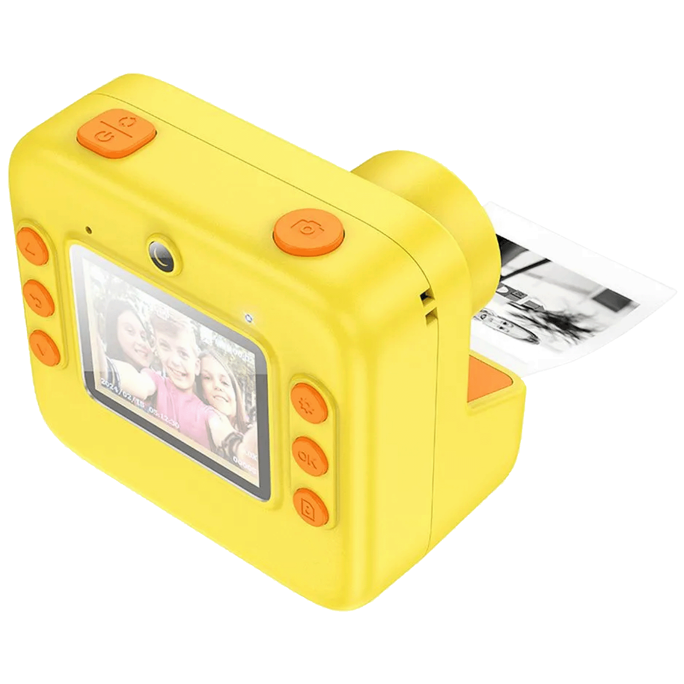 hoco. Dječija kamera sa printerom, 2" IPS LCD, 720p, microSD - DV200 Yellow