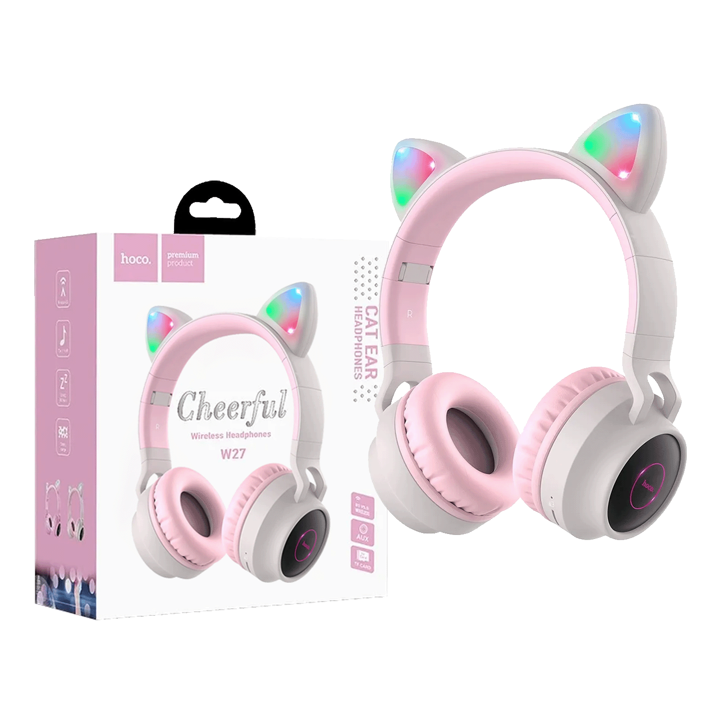 hoco. Slušalice bežične, Bluetooth - W27 Cat Ear Gray