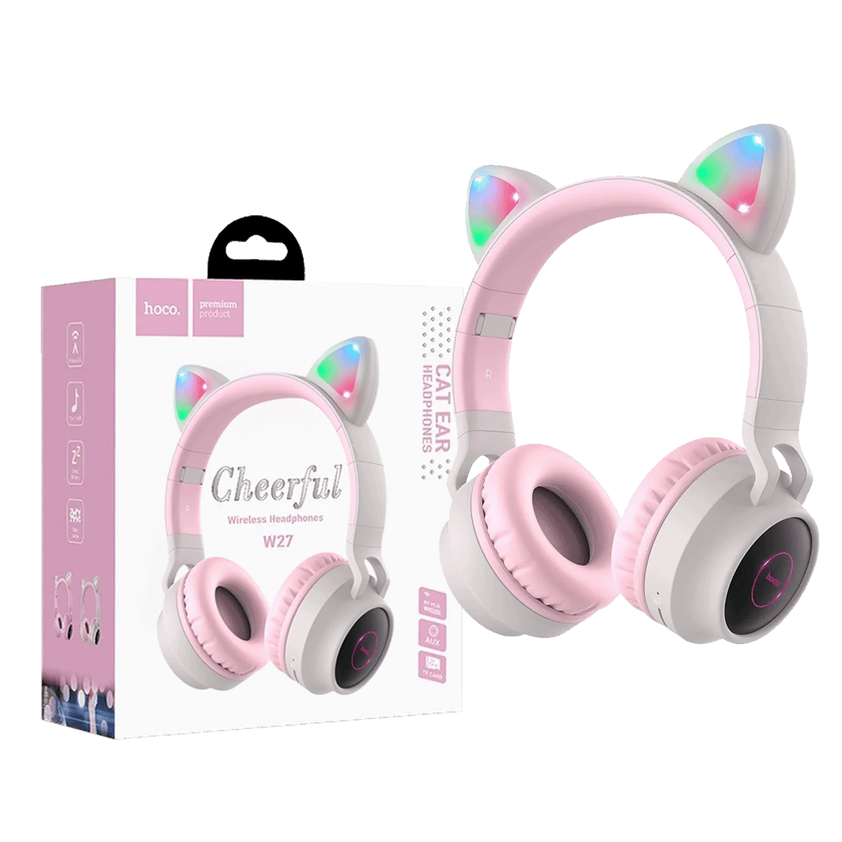 hoco. Slušalice bežične, Bluetooth - W45 Enjoy, White