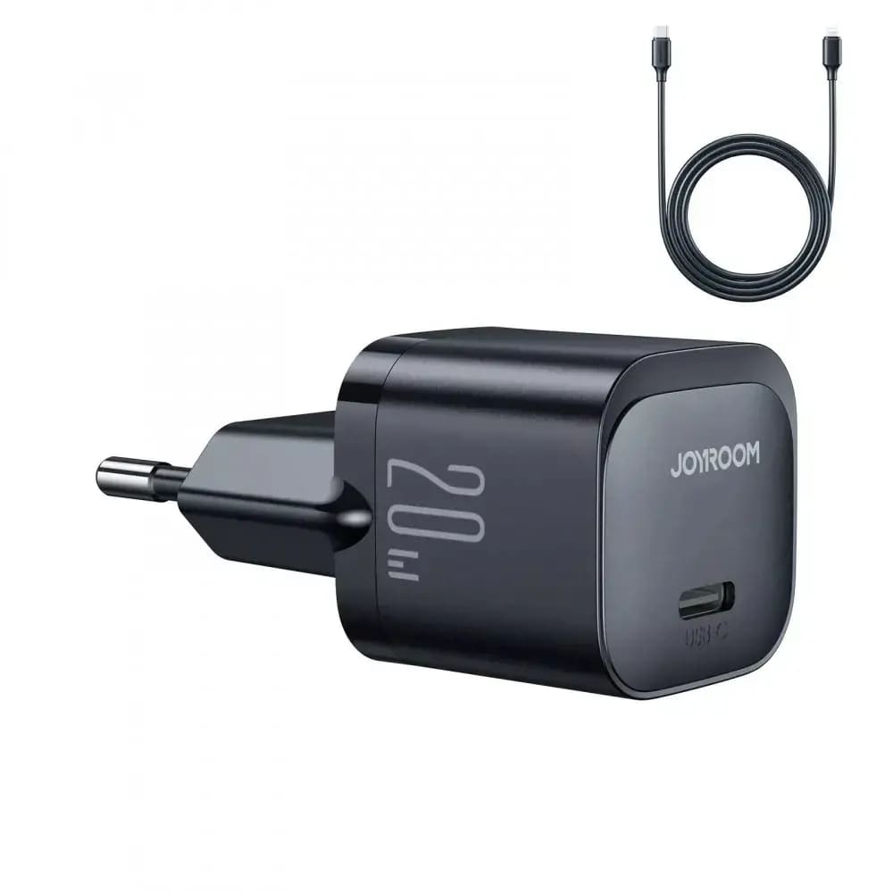 JoyRoom - Zidni punjač (JR-TCF02) - Type-C 20W s kabelom Type-C na Lightning - crni