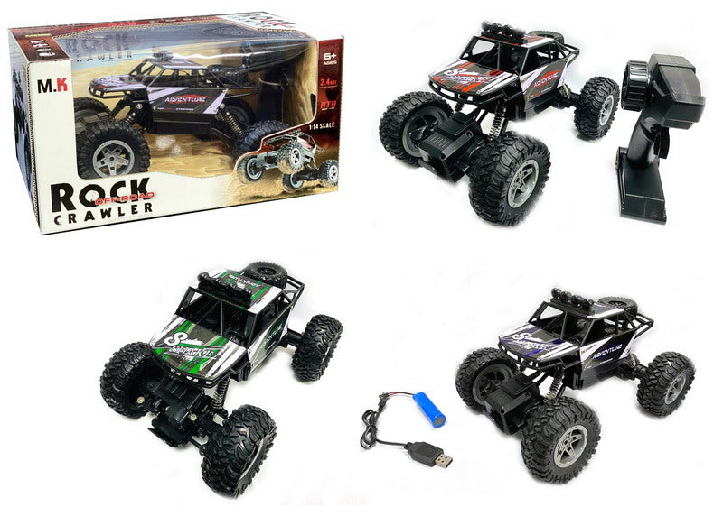 Metalni buggy na daljinsko upravljanje 1:14 Rock SHAKE - zeleni