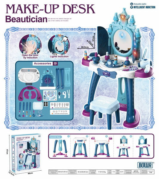 Dressing table with Light and Sound Function + Accessories