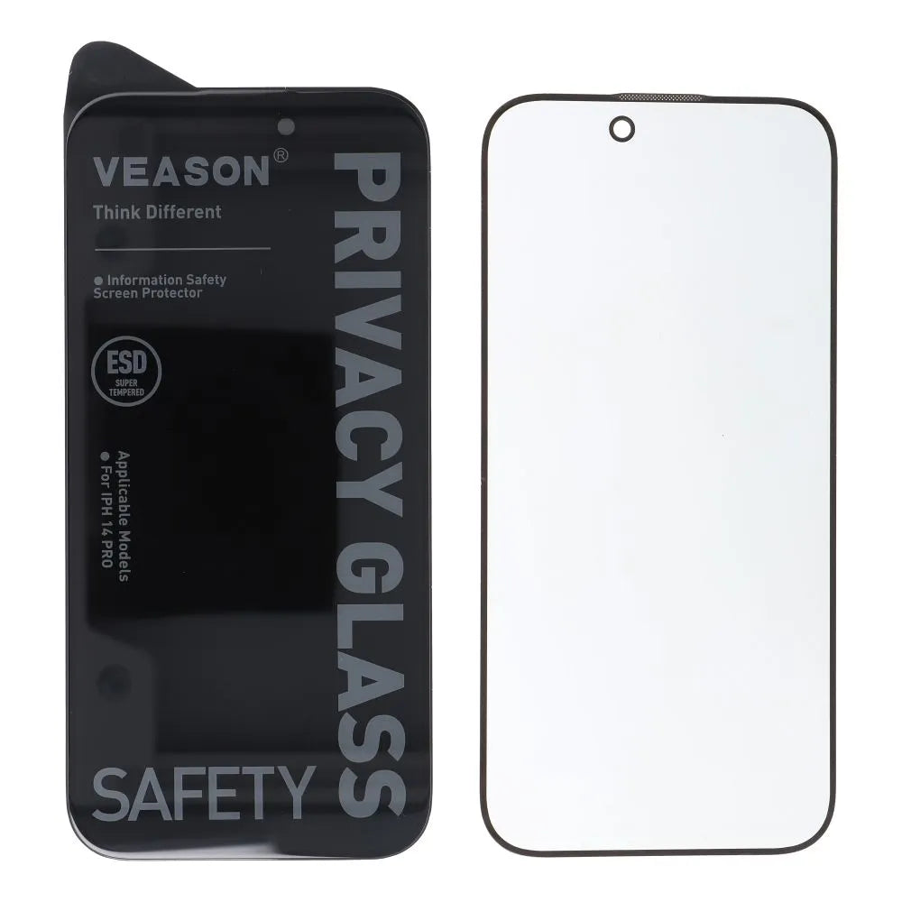 Kaljeno staklo 6D Pro Veason Privacy Glass – za iPhone 14 Pro Max crno