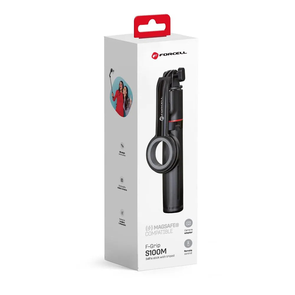 FORCELL F-GRIP MagSelfie S100M selfie stick s bežičnim daljinskim upravljačem crni
