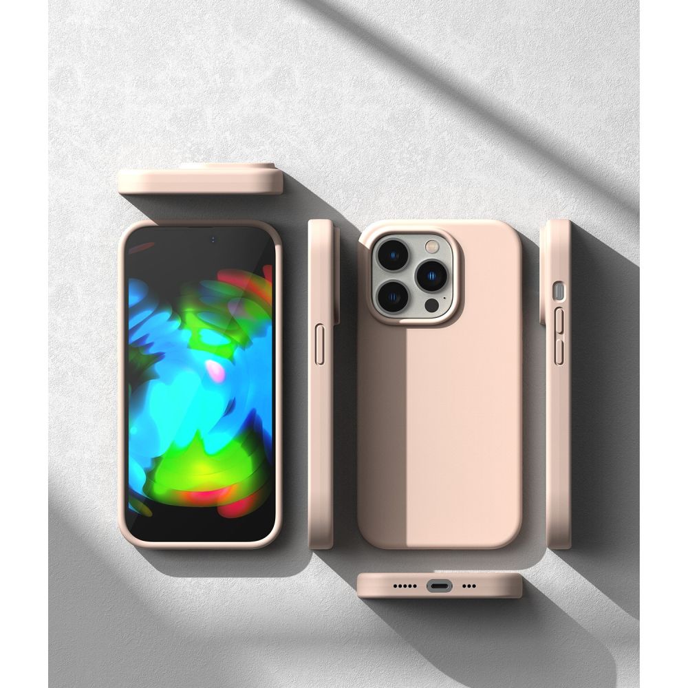 RINGKE SILICONE MASKA ZA IPHONE 14 PRO PINK SAND