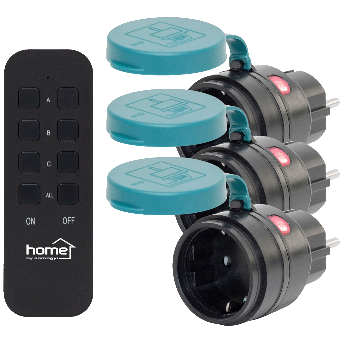 home Strujna utičnica sa daljinskim upravljačem, set 3 kom. - THO2313
