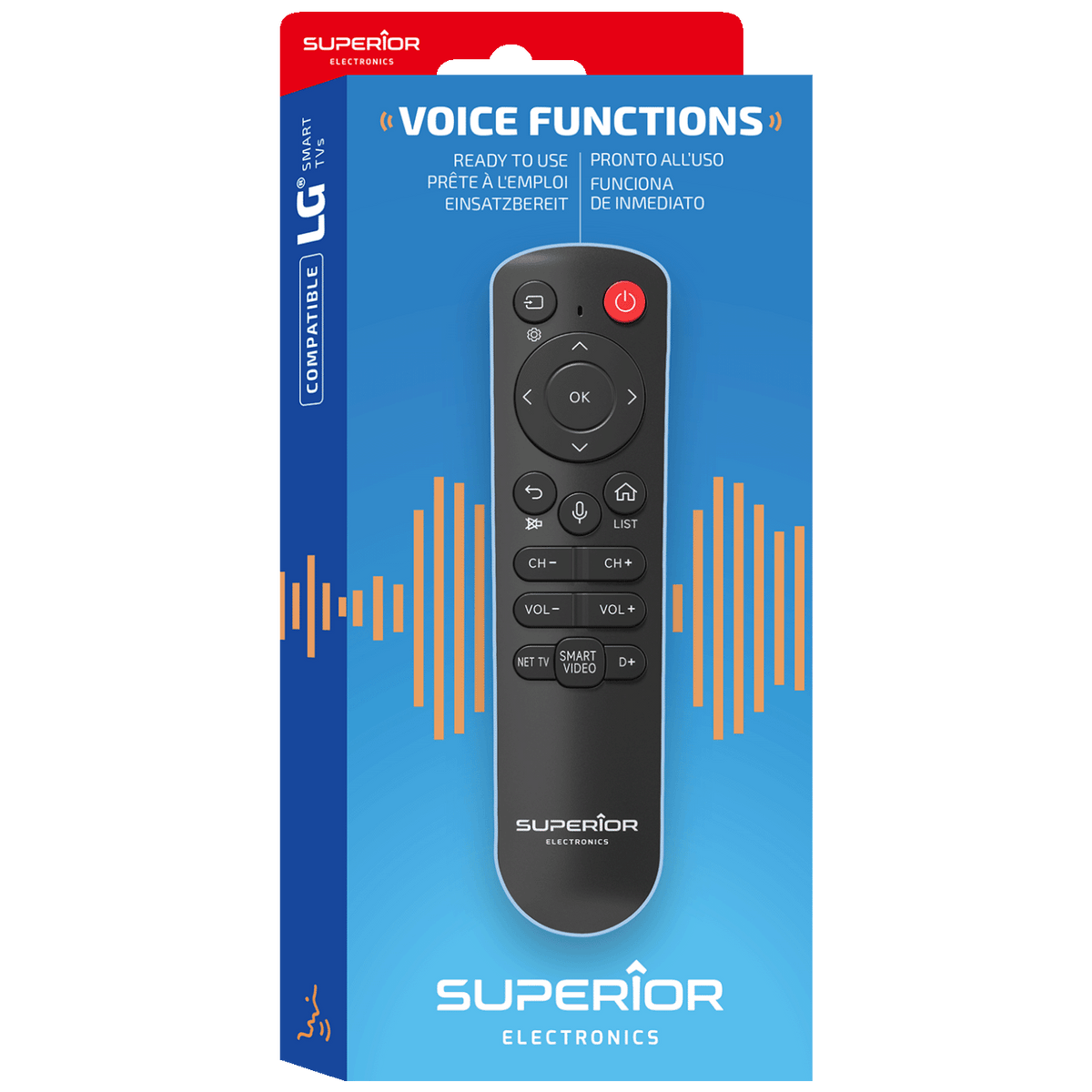 Superior Daljinski upravljač za LG Smart s glasovnim funkcijama, BT - RC LG Voice