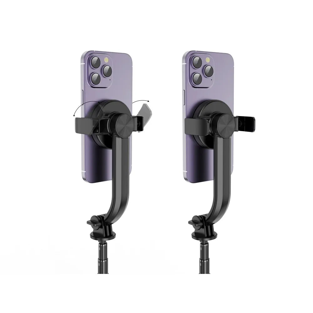 Selfie set / držač s bluetooth daljinskim upravljačem i stativom kompatibilan s MagSafe SSTR-C09 crni