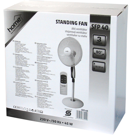 home Ventilator sa postoljem, daljinski upravljač, 130 cm, 45W - SFP 40