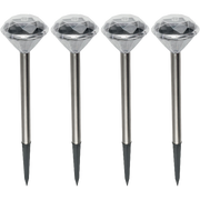 home Solarna vrtna LED lampa, metalna, set 4 komada, 200 mAh - MX 802/4