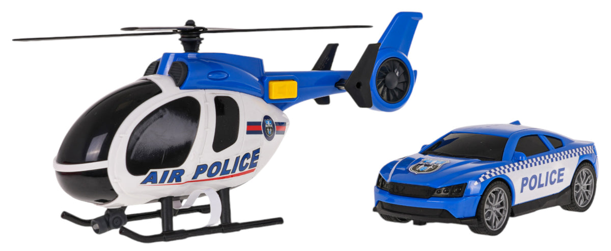 Helicopter + Police Car Set