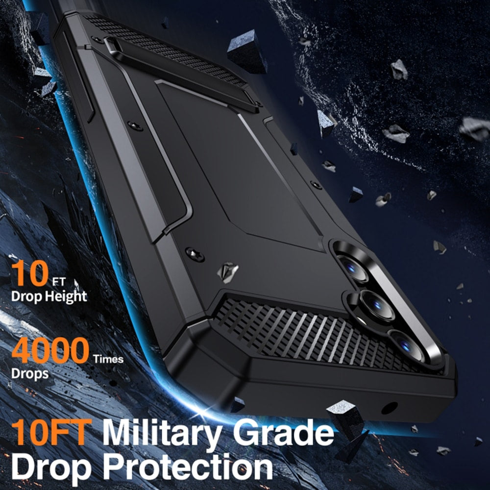 Techsuit – Hybrid Armor Kickstand zaštitna maska za Samsung Galaxy A14 4G / A14 5G – crna