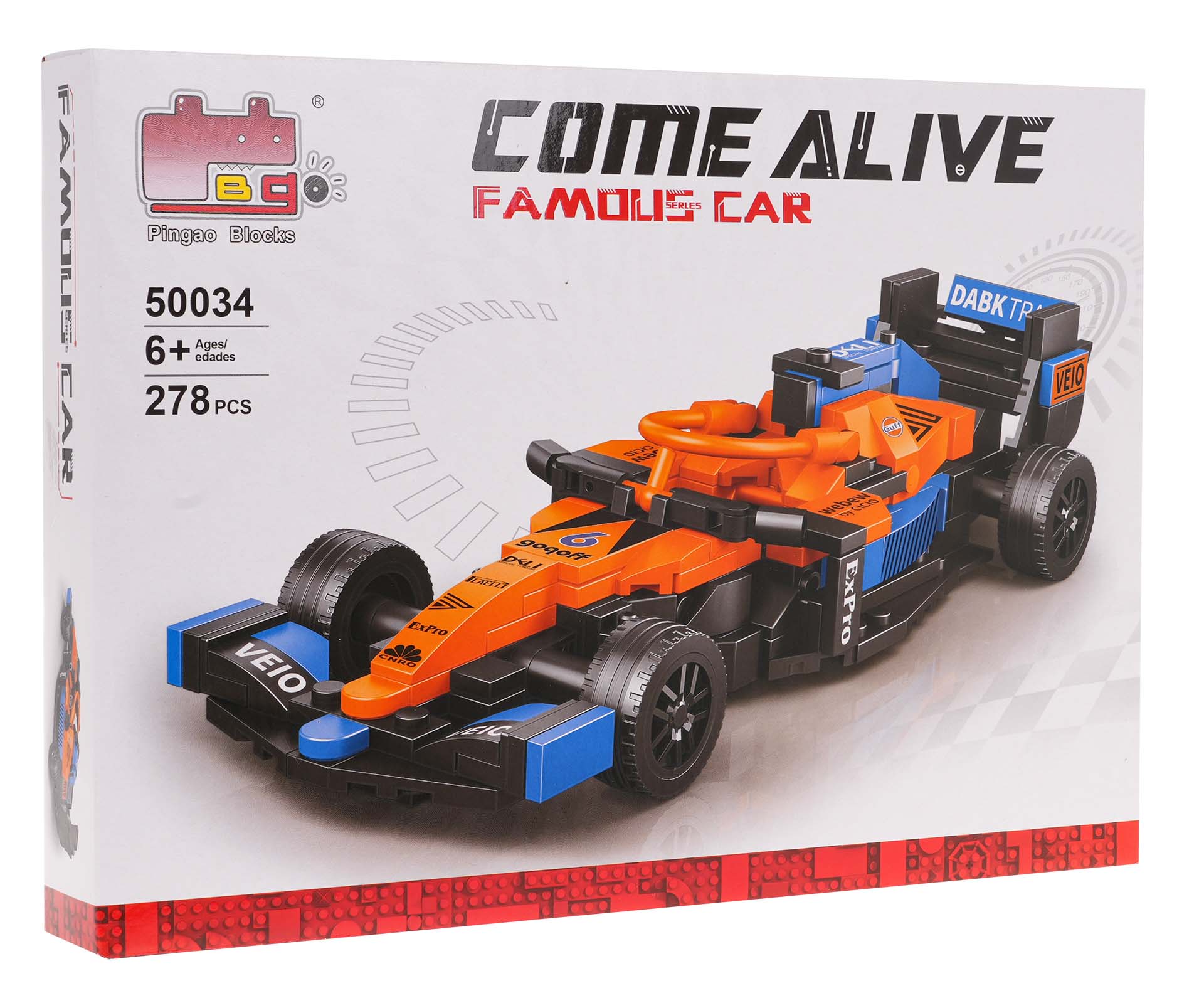 Formula F1 za slaganje 278 kom - narančasta