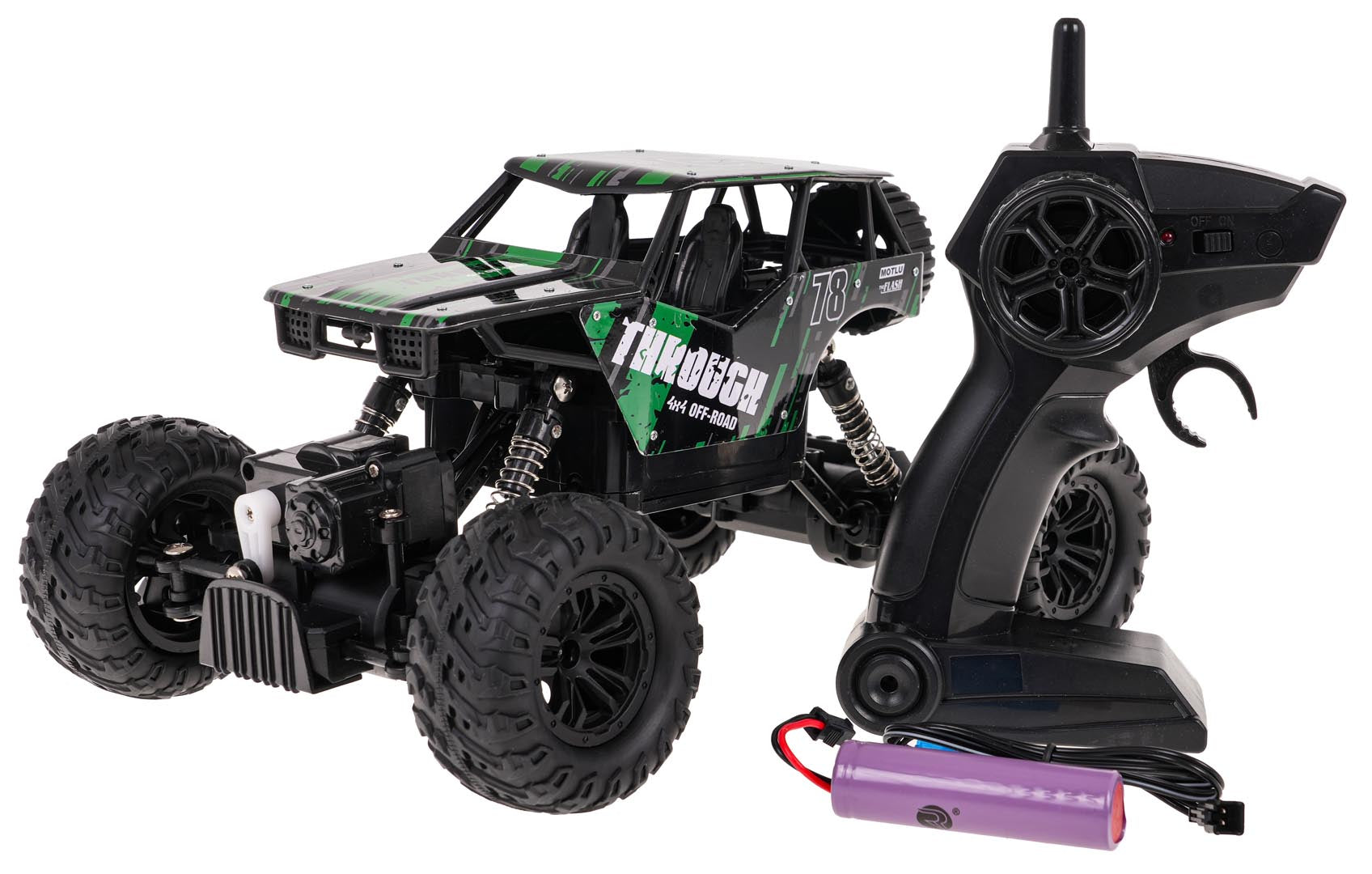 Buggy na daljinsko upravljanje 1:16 Racing 78 R/C - crno/zeleni