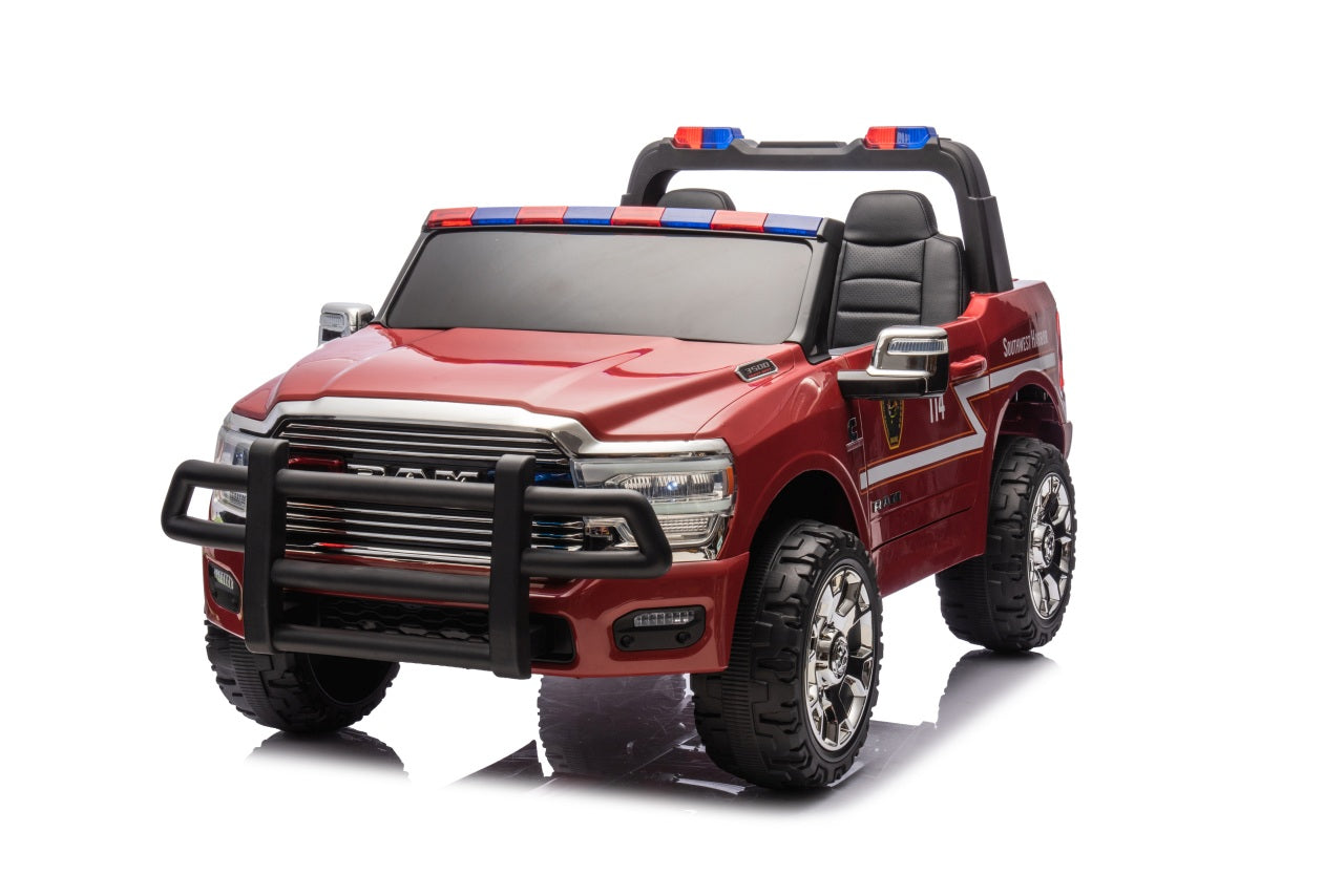 Licencirani auto na akumulator RAM 3500 Police - dvosjed - crveni