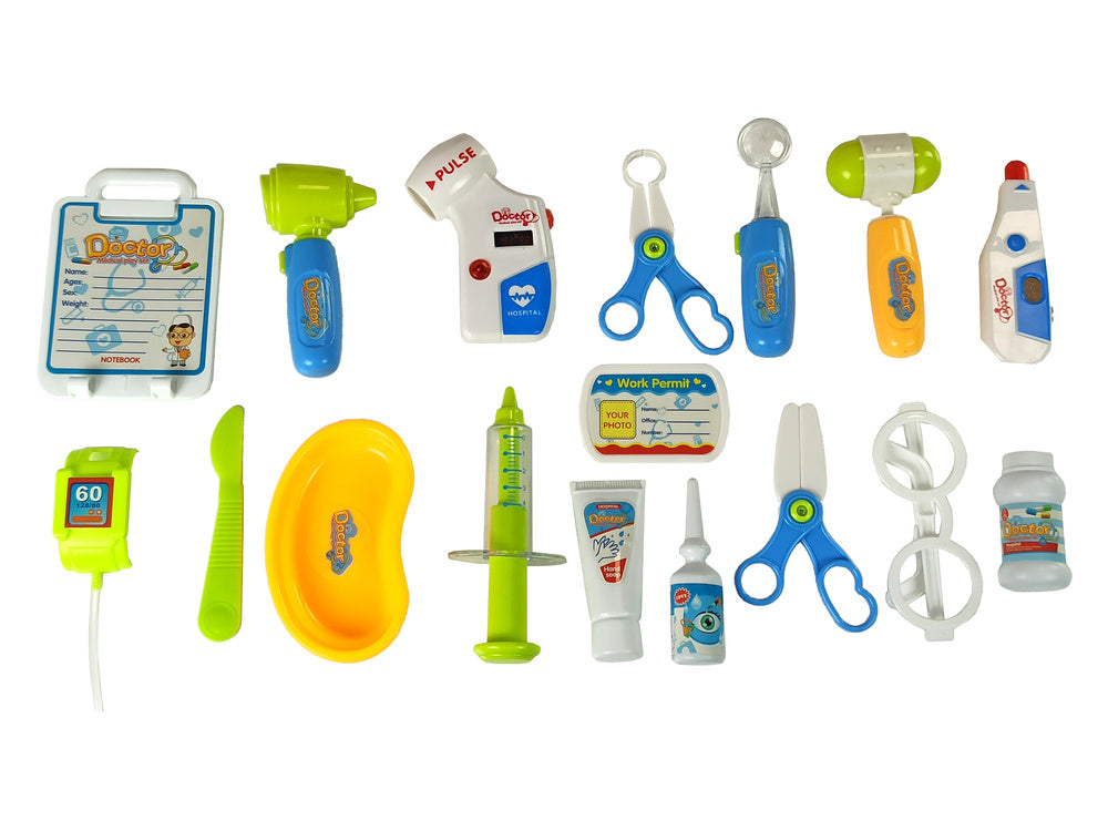 Set medicinskih rekvizita na kolicima - 17 elemenata