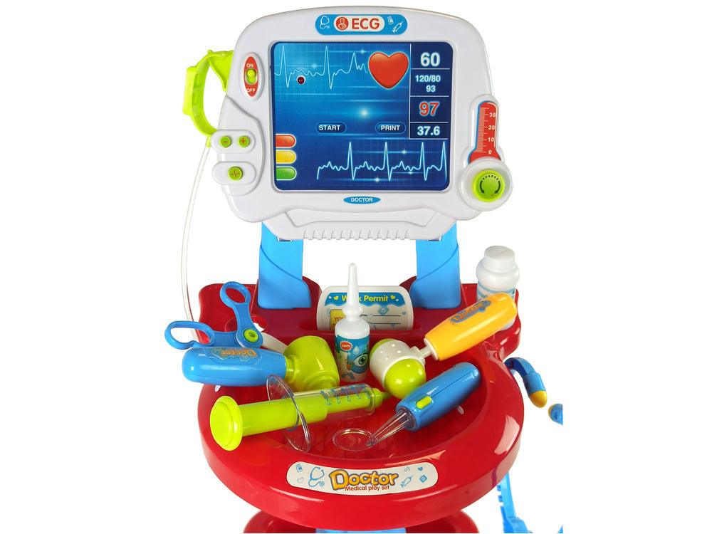Set medicinskih rekvizita na kolicima - 17 elemenata