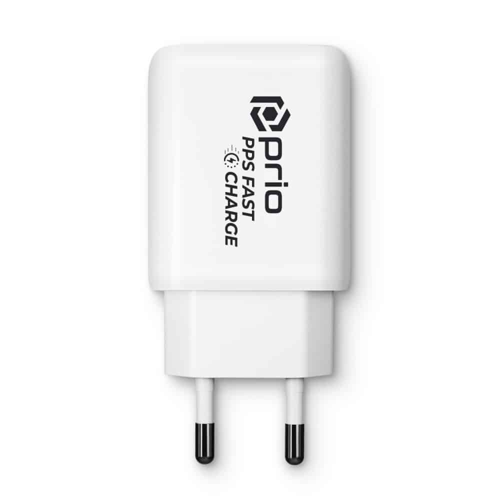 Prio Fast Charge zidni punjač 25W PD PPS (USB C)+QC 3.0 (USB A) bijeli