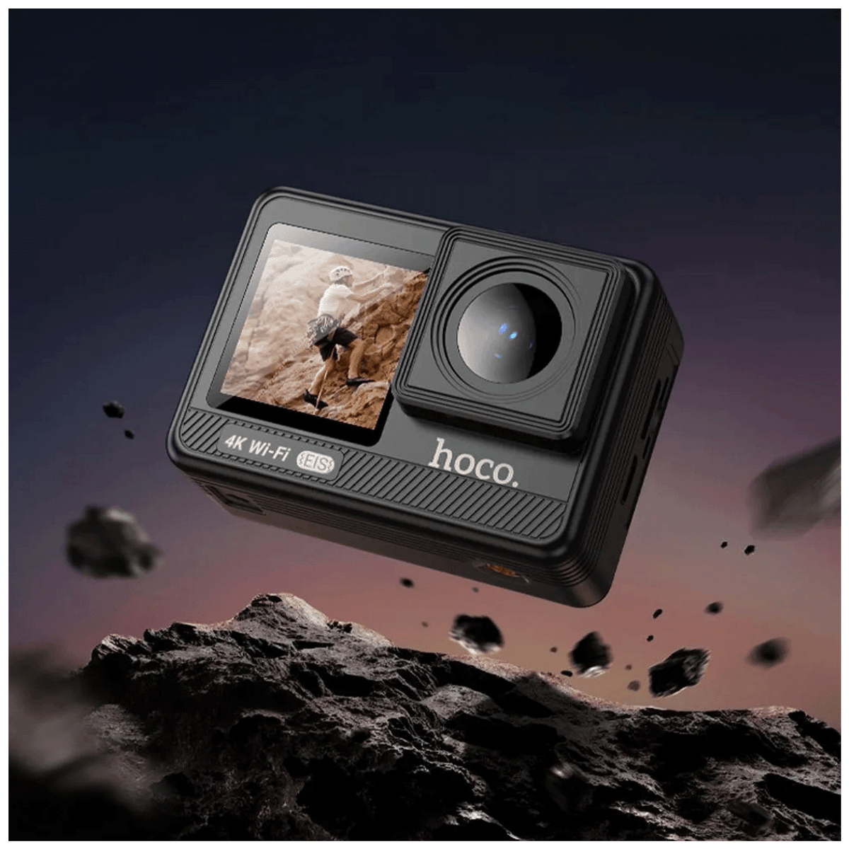 hoco. Sportska kamera, 1.3"/ 2" IPS LCD, 4K UHD, WiFi, microSD - DV101