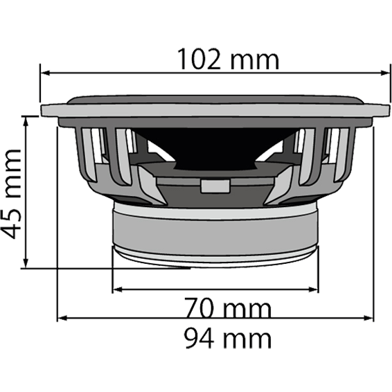 SAL Auto zvučnici, set, 100mm, 2x55W, 4 Ohm - CX 404