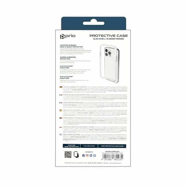 PRIO Prozirna zaštitna maska za iPhone 14 Pro (6.1in).