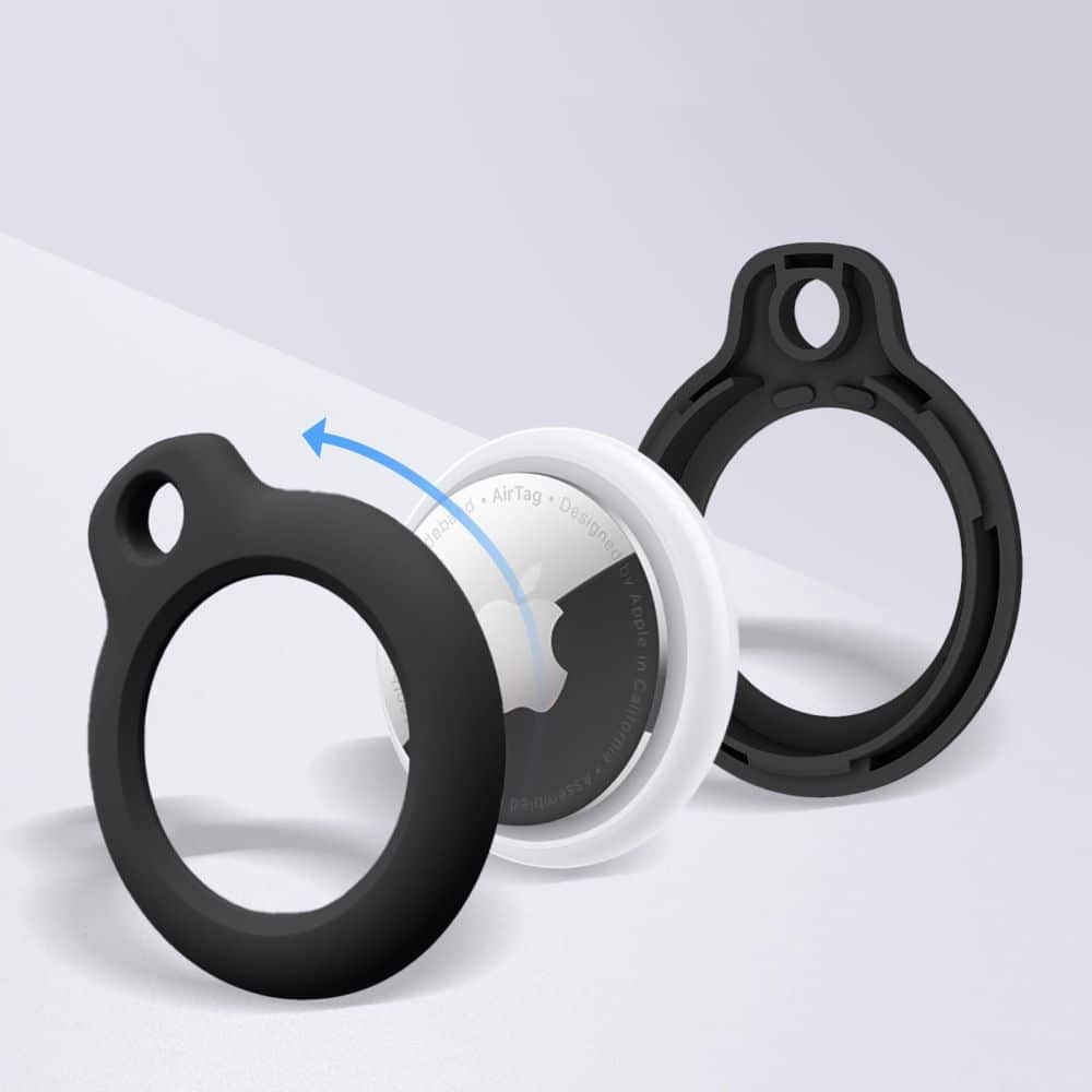 TECH-PROTECT ČVRSTE ZAŠTITNE APPLE AIRTAG 1/2 TORBICE - 4 KOMADA crne