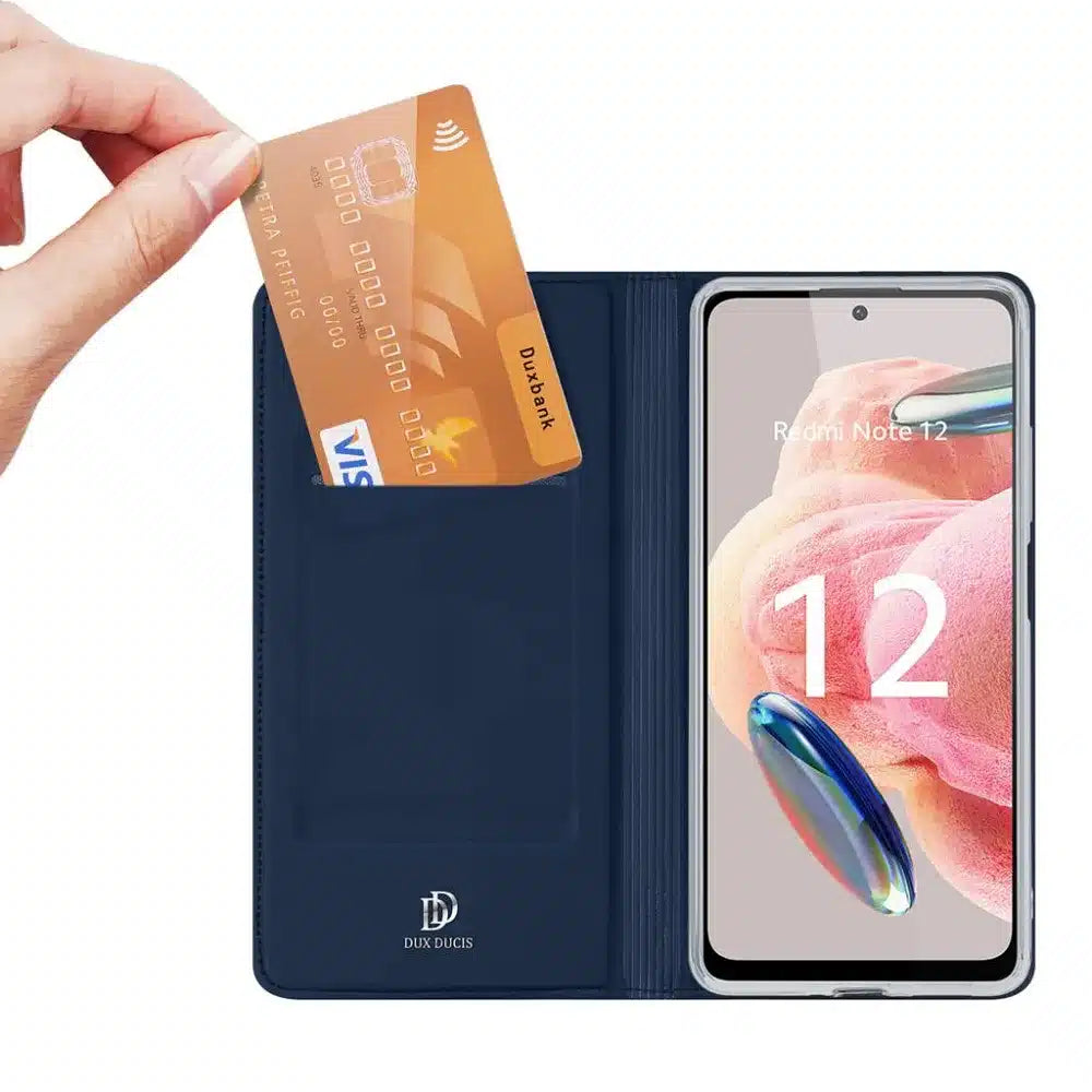 DUX DUCIS Skin Pro - preklopna torbica za Redmi Note 12 4G plava