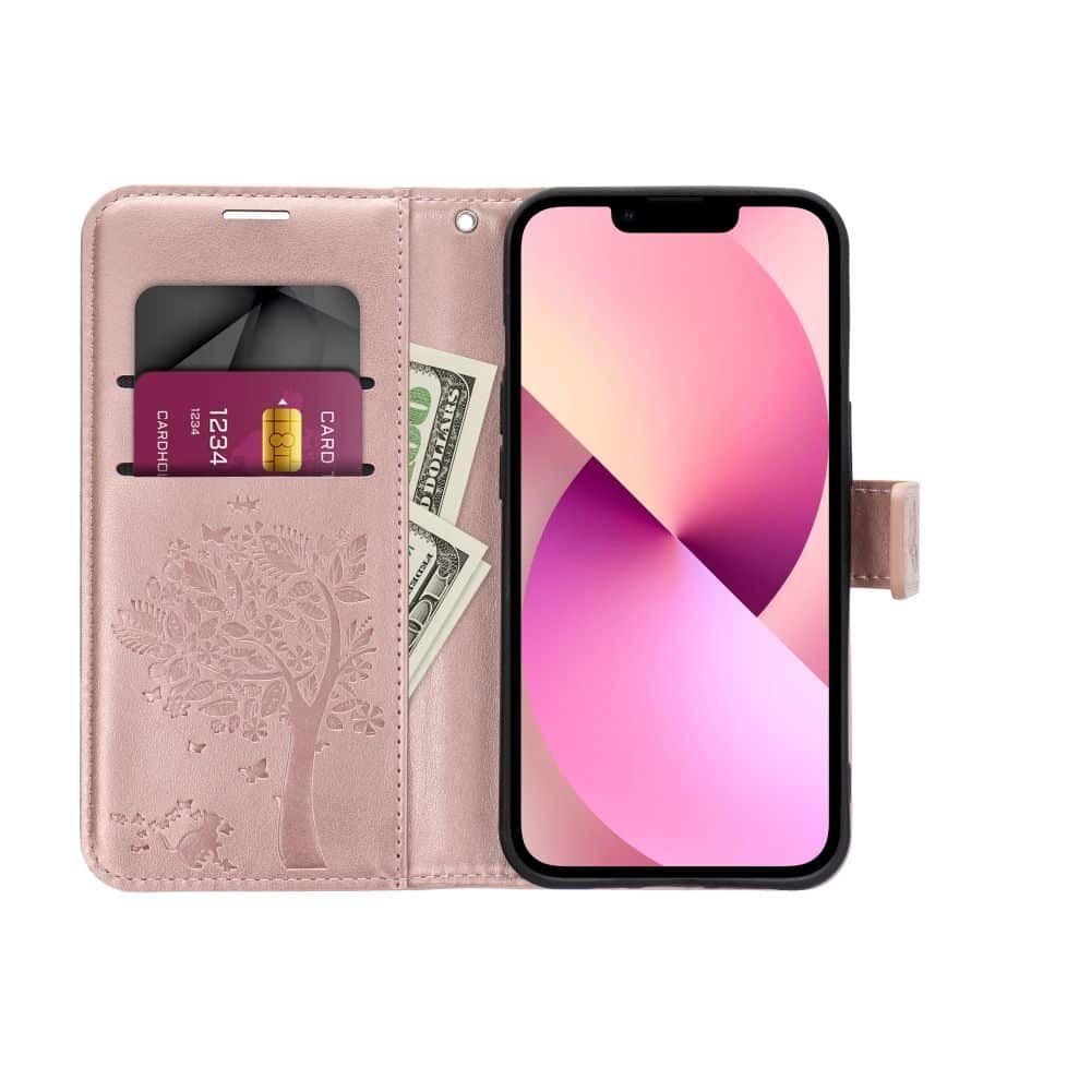 MEZZO Book case za XIAOMI Mi 11 Lite 5G / Mi 11 Lite LTE ( 4G ) / Mi 11 Lite NE tree rose gold