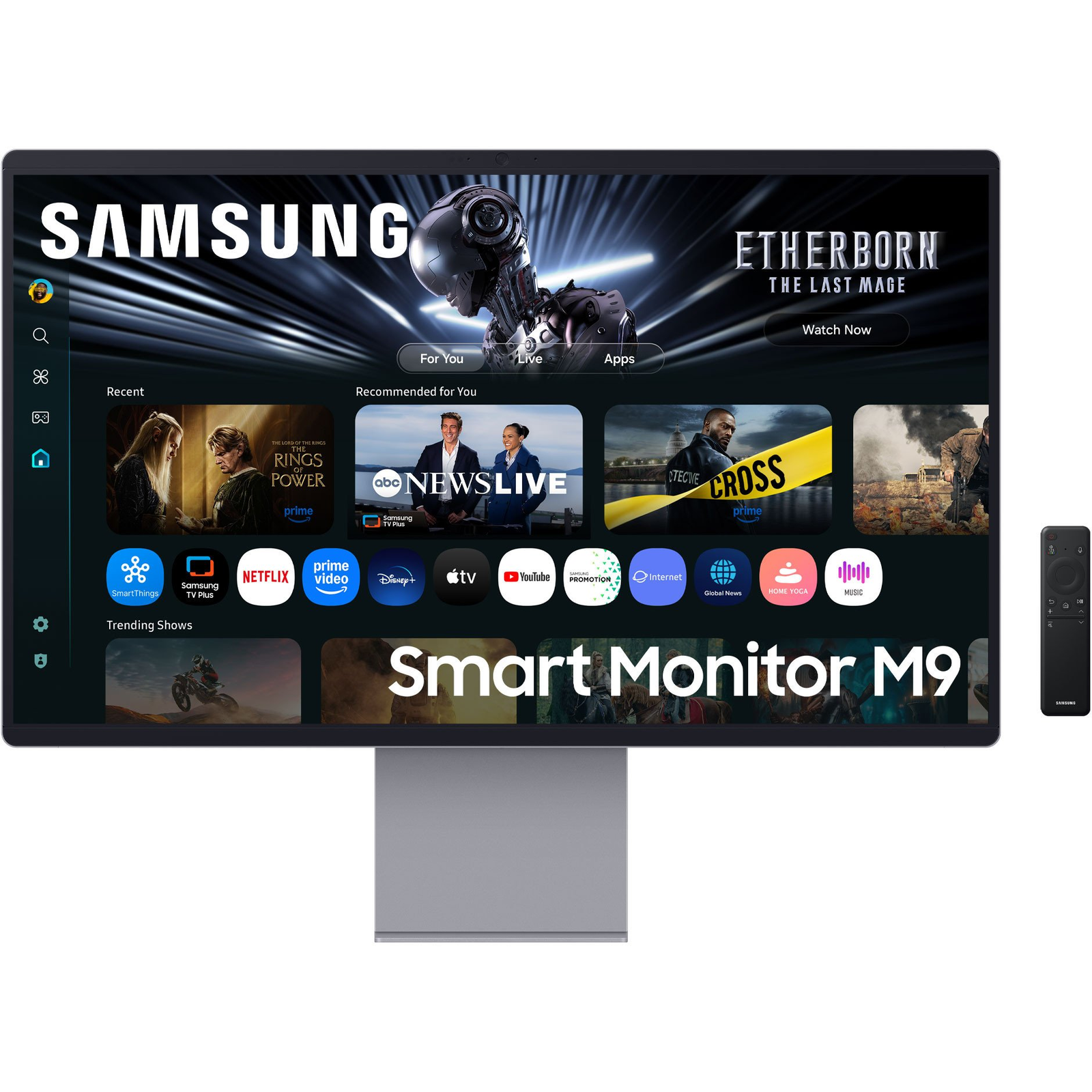 Samsung M90SF računalni monitor 81,3 cm (32") 3840 x 2160 pikseli 4K Ultra HD OLED Srebro