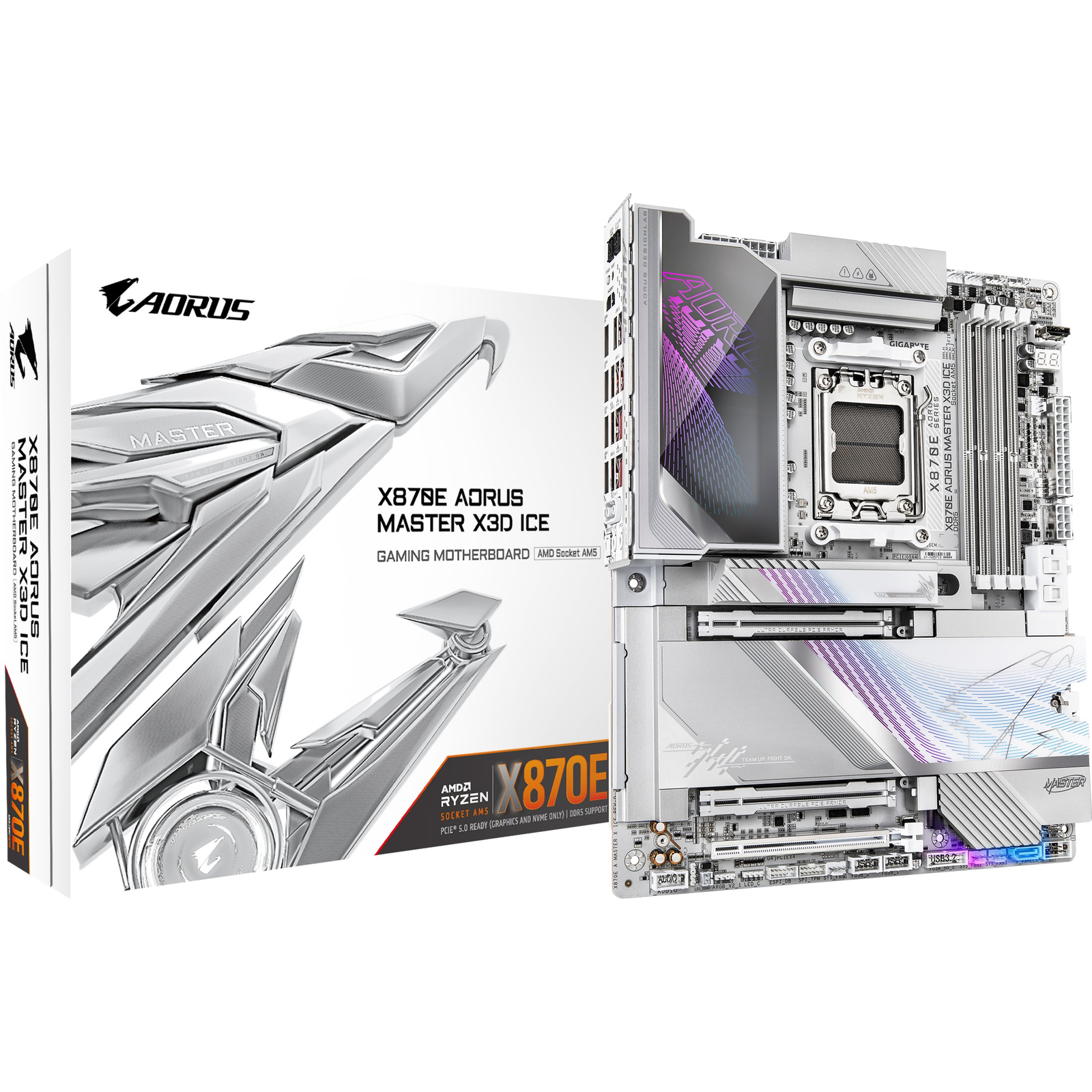GIGABYTE X870E AORUS MASTER X3D ICE AMD X870E Utor AM5 ATX
