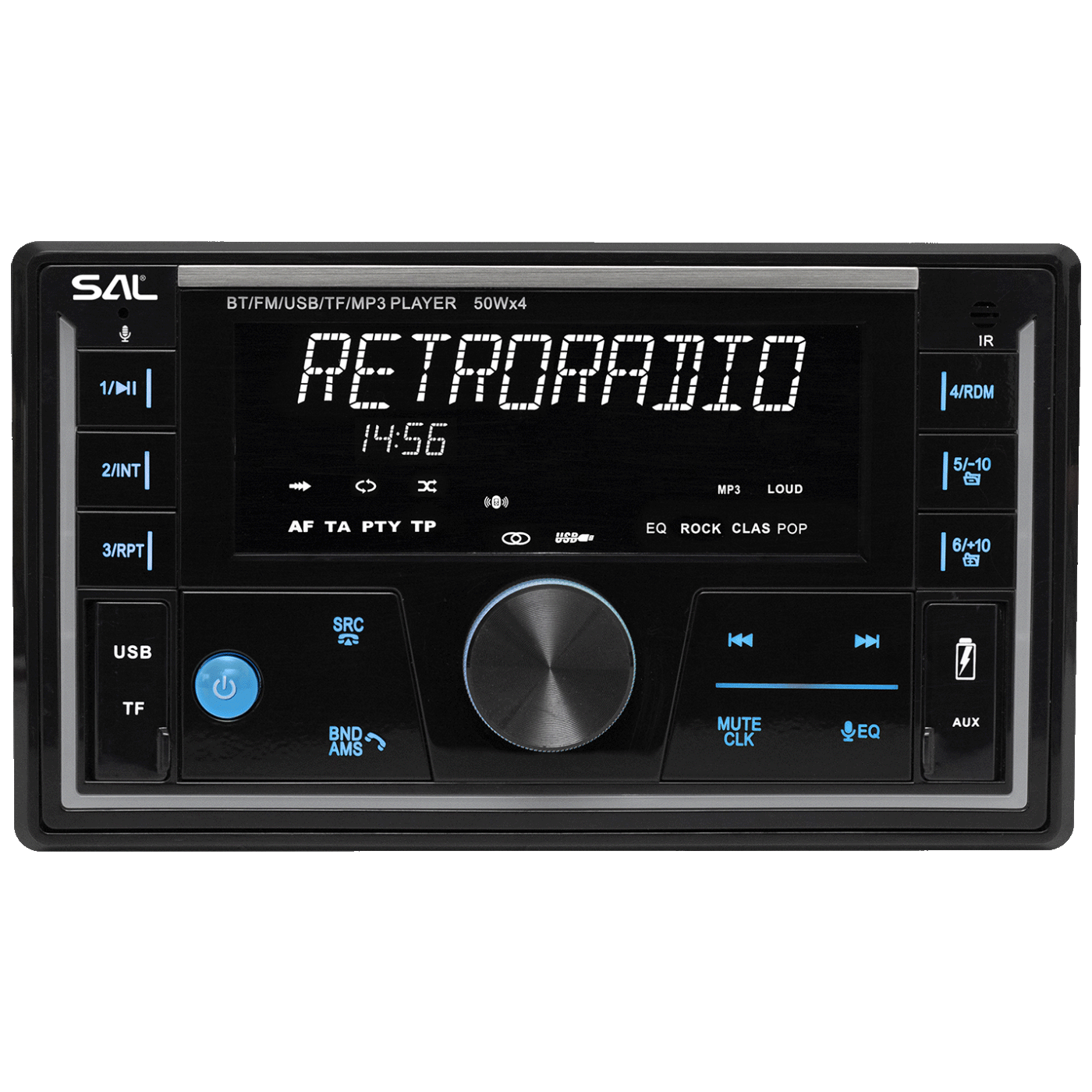 SAL Auto radio, 4 x 50W, FM RDS, BT, USB, microSD - VB5500