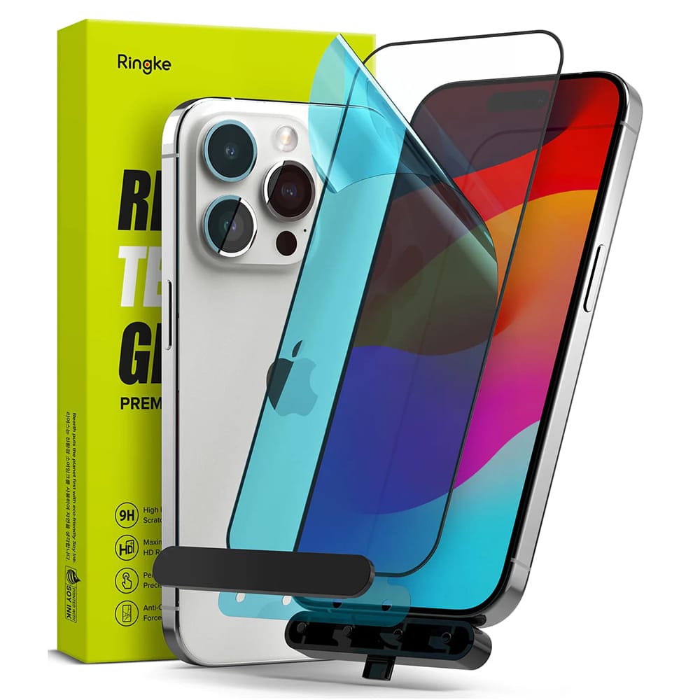 Ringke Cover Display ID Glass kaljeno staklo za iPhone 15 Pro Max -crno