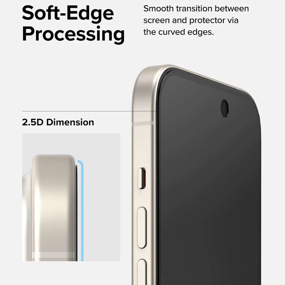 Ringke Cover Display ID Glass kaljeno staklo za iPhone 16 Plus / 15 Plus -Privacy