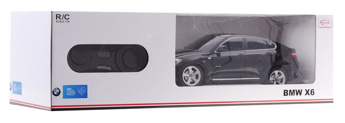 Licencirani auto na daljinsko upravljanje BMW X6 1:24 RASTAR - crni